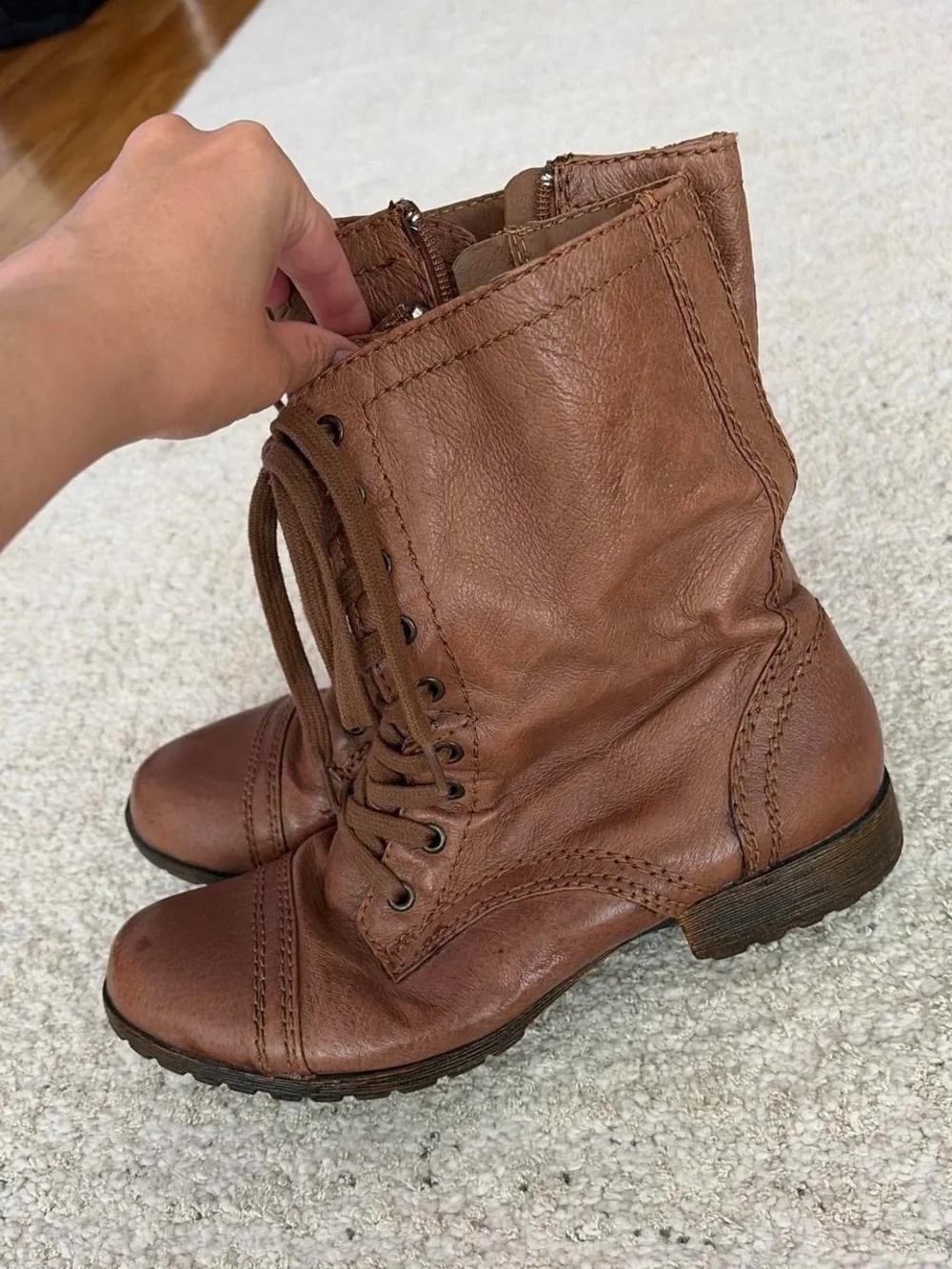 Classic Brown Lace-Up Men's Leather Boots